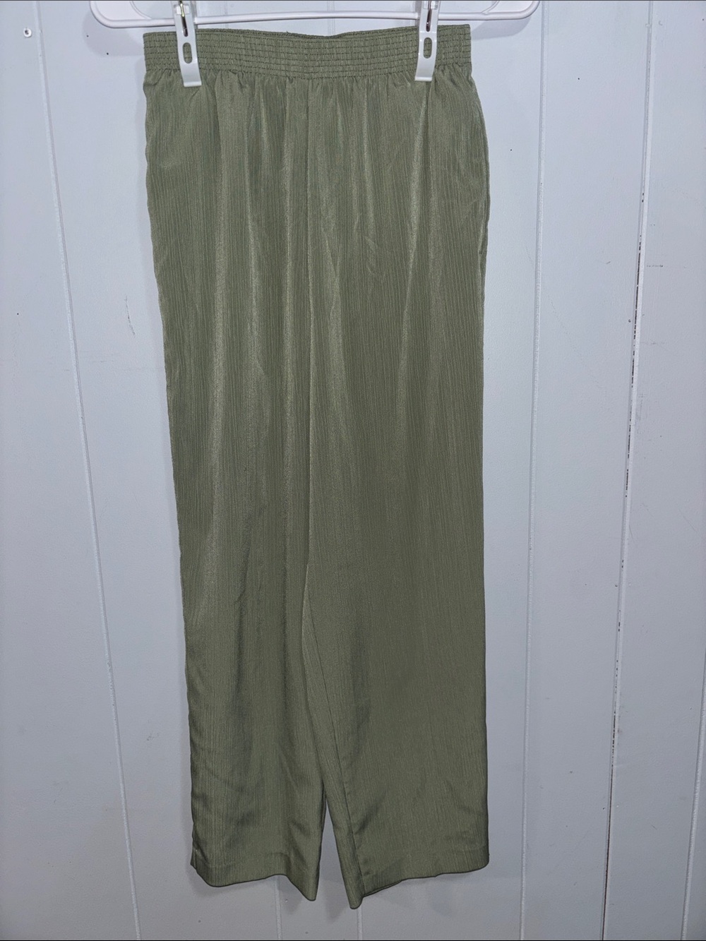 Allison Daley Olive Green Corduroy Elastic Waist Pants